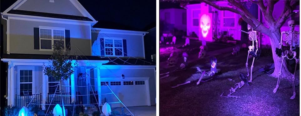 Outdoor Spotlights Colored with Timer, Yard Spot Lights 10W RGBW LED Landscape Lights Waterproof Timer Memory Stake for Outside Pathway House Porch, 2 Lights - Image 8