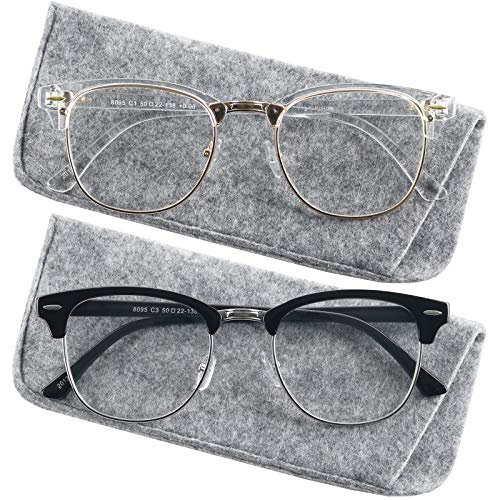 Image of Yogo Vision Blue Light Glasses for Men and Women Semi Rimless Half Rim Computer Eyeglasses