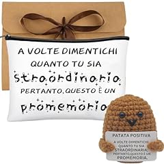 Positive Potato e Pochette Amicizia,Pochette Donna,Pochette Trucchi,Regali Per Amiche,Regalo Amica,Migliore Amica,Colleghi,Familiari Per Esprimere L’Incoraggiamento Nei Momenti Speciali.