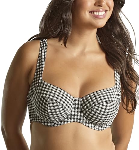 Panache Women's Olivia Gingham Wired Bikini Top Non-Padded Full Cup Supportive Fit3