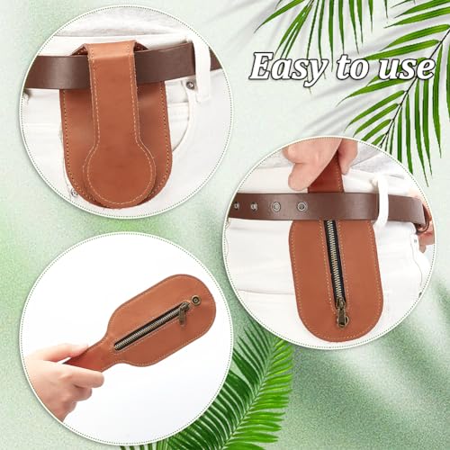 AHANDMAKER Small Coin Purse Waist Bag Brown Pouch Accessories Waist Bag for Outdoor Activities, Camping, Exploring, Fishing, Biking, Hunting, Camel3