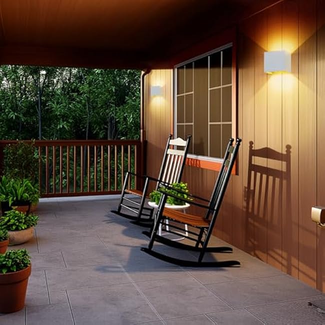 Kawell 24W Modern LED Wall Sconce Adjustable Beam Angle Waterproof IP65 Aluminum Wall Light Indoor Outdoor for Bathroom Living Room Bedroom Hallway Corridor Stairs, White 3000K