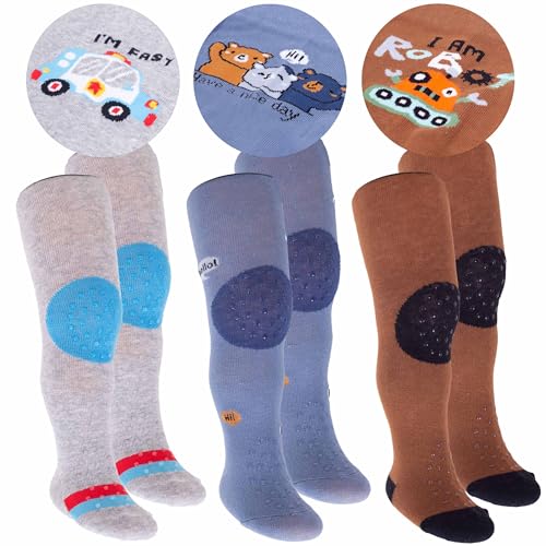 CiuchCiuch Krabbelstrumpfhosen 3er-Pack – DREI Stück – Dreifacher ABS...