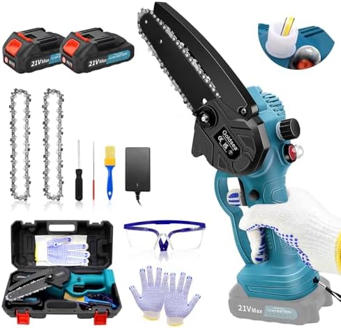 Amazon.com : Mini Chainsaw Cordless 6', GISTAR Battery Electric ...