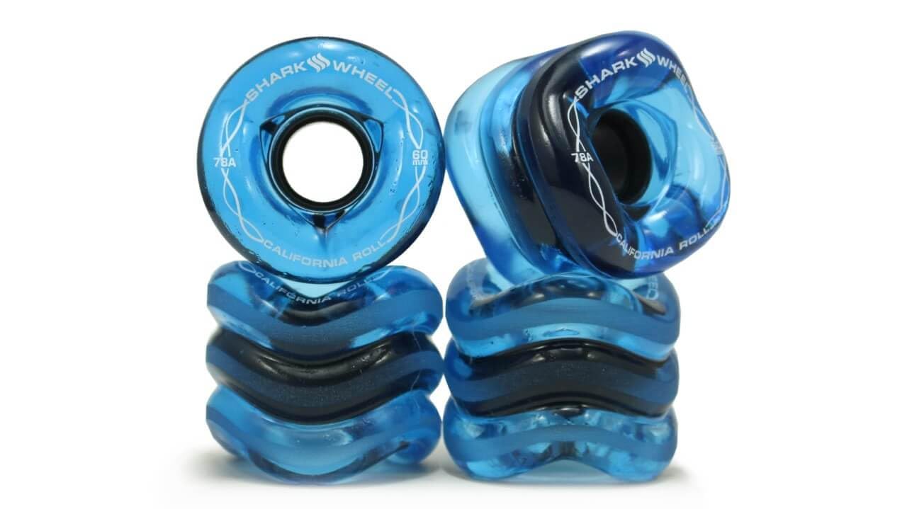 Shark Wheel Roue Skateboard - 60mm 78a California Roll - Couleur Sapphire