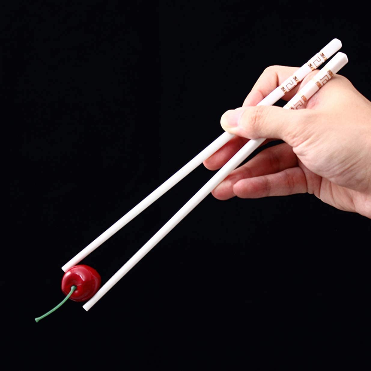 Baguettes en céramique, Baguettes en émail coloré – Baguettes Chinoises Classiques réutilisables, Coffrets Cadeaux, Baguettes antidérapantes Haut de Gamme pour Adultes (L
