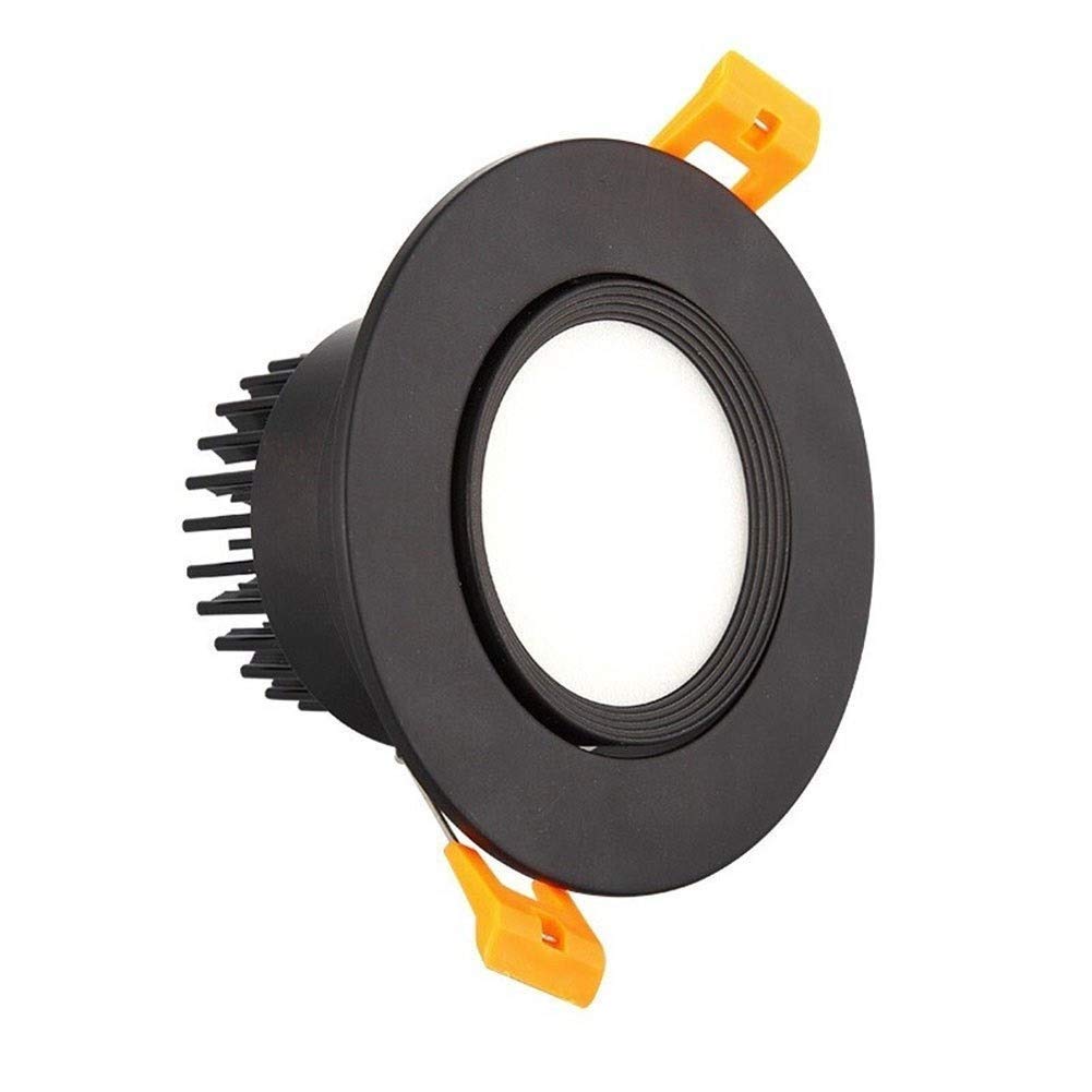 Raelf Deckeneinbauleuchte 3W Deckeneinbaustrahler LED Einbauleuchte IP44 560lm Ultradünner Schnitt Φ70-80MM Kühler Weißer Abstrahlwinkel 120 ° Wohnzimmer Schlafzimmer Küche Scheinwerfer [Energiecl