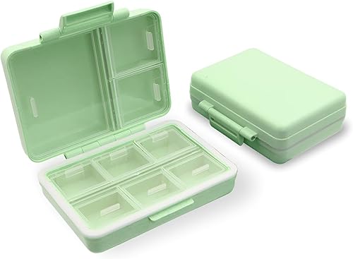Organizador diario de píldoras, 9 compartimentos, pastillero portátil, pequeño pastillero para bolsa de bolsillo para guardar medicinas, vitaminas,