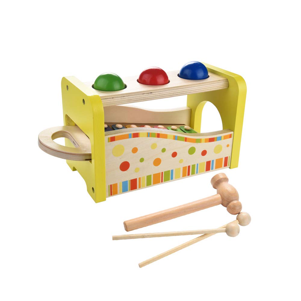 Simplylin Wooden Hammering & Pounding Toys + 8 Notes Xylophone + Shape Color Recognition,Education Toy Baby Toys & Games Children