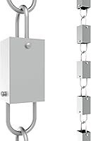 Vista 12 de Rain Chains Direct - Cadena de lluvia moderna en bucle - 8.5 pies - Aluminio negro resistente con recubrimiento en polvo - Cadenas de lluvia premium