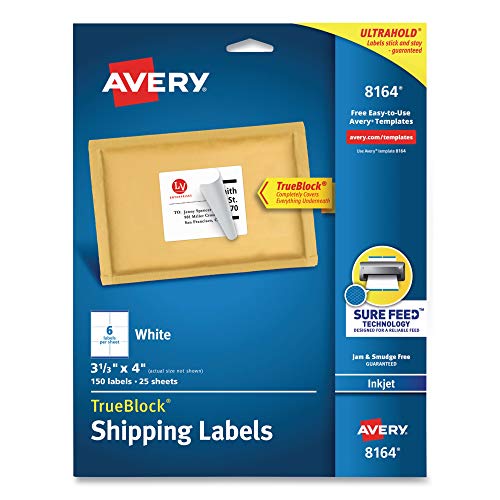 Avery Shipping Labels with TrueBlock Technology