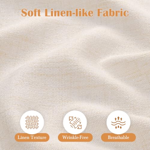 Image of Yinhua Boho Kitchen Curtains 36 Inch Length Orange Embroidered Floral Cafe Curtains, Light Filtering Farmhouse Kitchen Window Curtain Rod Pocket Short Tier Curtains for Windows, 26 inch W x 36 inch L