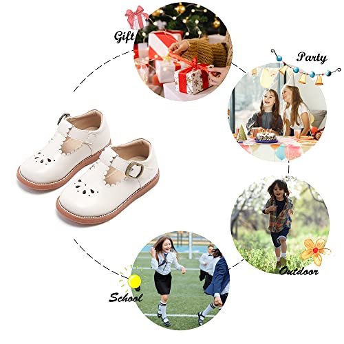 Image of Felix & Flora Toddler Little Girl Mary Jane Dress Shoes - Ballet Flats for Girl Party School Shoes