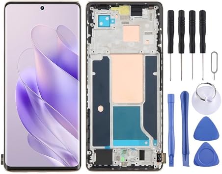 Premium LCD Screen Display Replacement for Infinix Zero 30 4G X6731B AMOLED LCD Screen Digitizer Full Assembly with Frame Gold