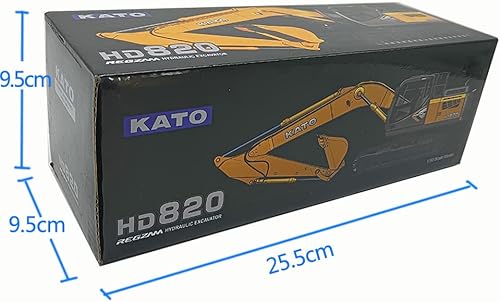 Miniatura 9 de Modelo a escala ND 1:50 Kato 820 Modelo de excavadora hidráulica amarillo fundido a troquel aleación de zinc brazo brazo cubo elevar columpio móvil
