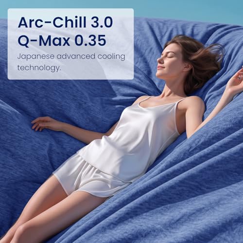 Image of Topcee Cooling Blanket for Night Sweats Absorbs Heat to Keep Adults, Children Cool on Warm Nights, Q-Max 0.5 Cooling Blankets for Hot Sleepers, Ultra-Cool Lightweight Sofa Throw Blanket (50 inchx70 inch)