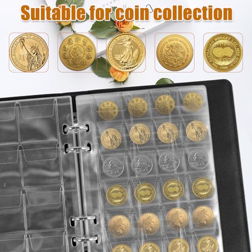 Álbum Organizador para Monedas con 360 Bolsillos Negro miniatura 6