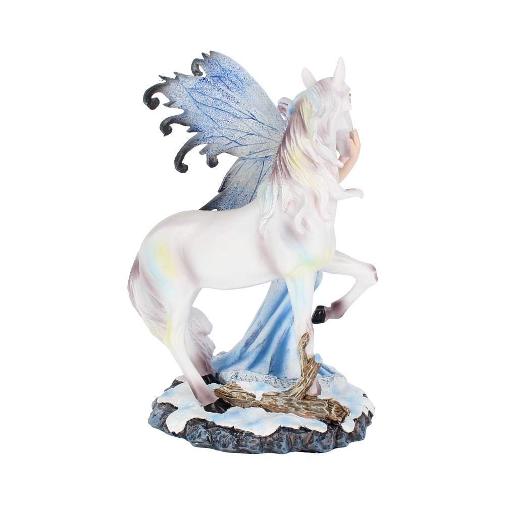 Nemesis Now - Statuetta con fata che conforta l’unicorno, 21,5 cm (NEM3412)