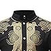 HEFASDM Men's African Dashiki 2 Piece Suit Traditional Long Sleeve Kurta and Pants Outfits Set Black S