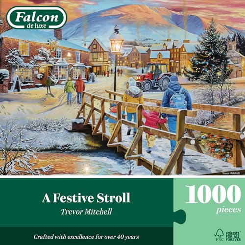 Falcon A Festive Stroll - 1000 Piece Adults Christmas Jigsaw Puzzle
