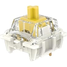 kutethy Gateron 5pin G Yellow Pro 3.0 Switches Pre-lubed RGB SMD Linear for Gaming Mechanical Keyboard 108Pcs, Pro Yellow 3.0