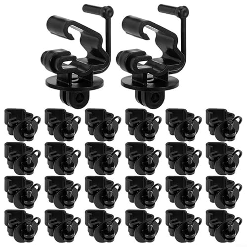 Gdfnmogo HOMEZ Pin-Lock - Aislante de poste en T, paquete de 25 aisladores de plástico negro para postes en T de 1-1/4 y 1.33, aislamiento de valla no conductivo para mascotas, granja y rancho