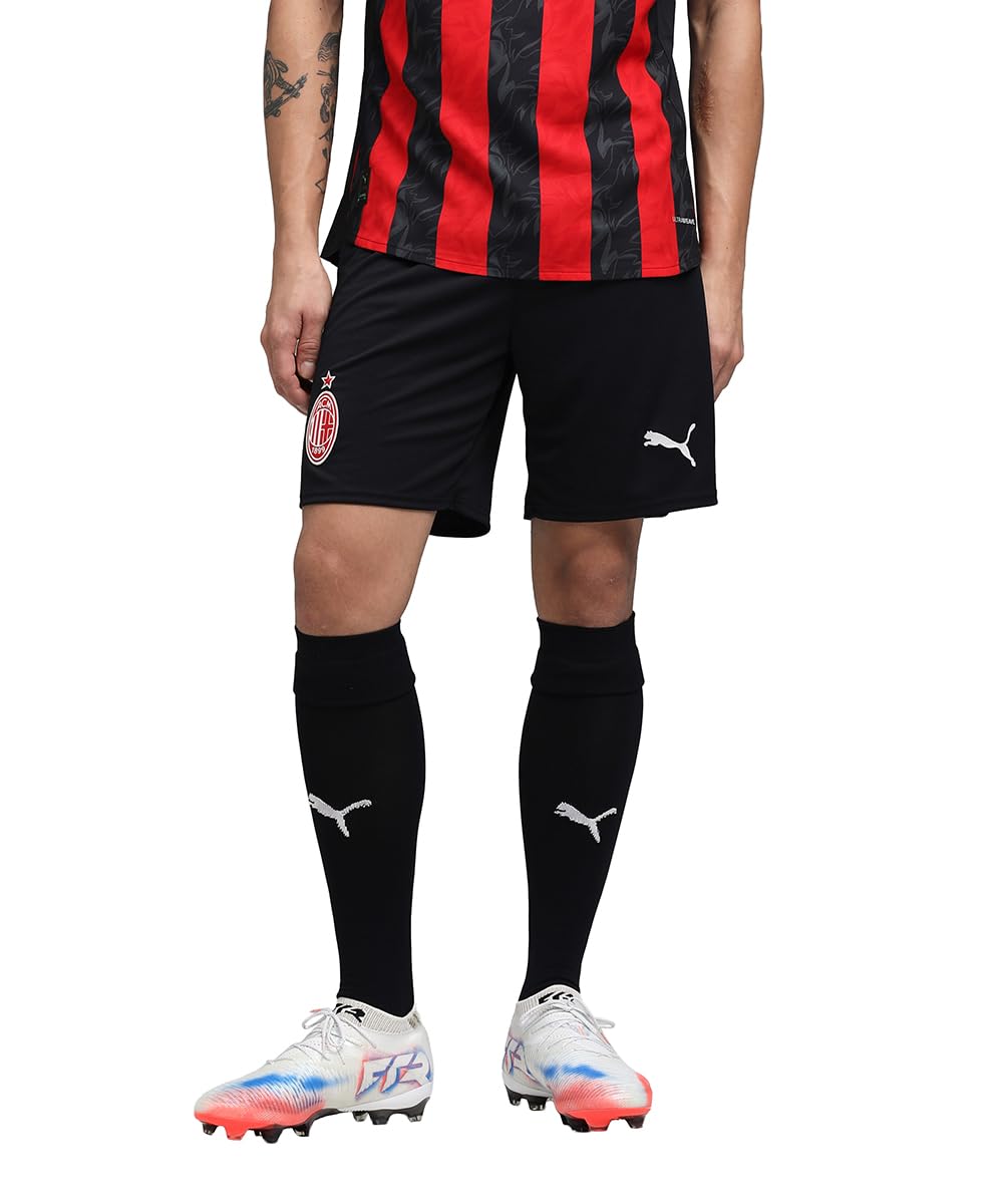 Puma Men's Ac Milan 25/26 Shorts Black/For All Time Red, Clothing Large