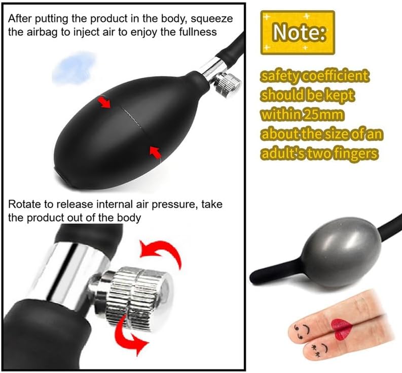 Miniatura 4 de Kit suave de 13.6 pulgadas para hombre, kit de enchufe uretral masculino de longitud total inflable (negro) palo adecuado para principiantes para