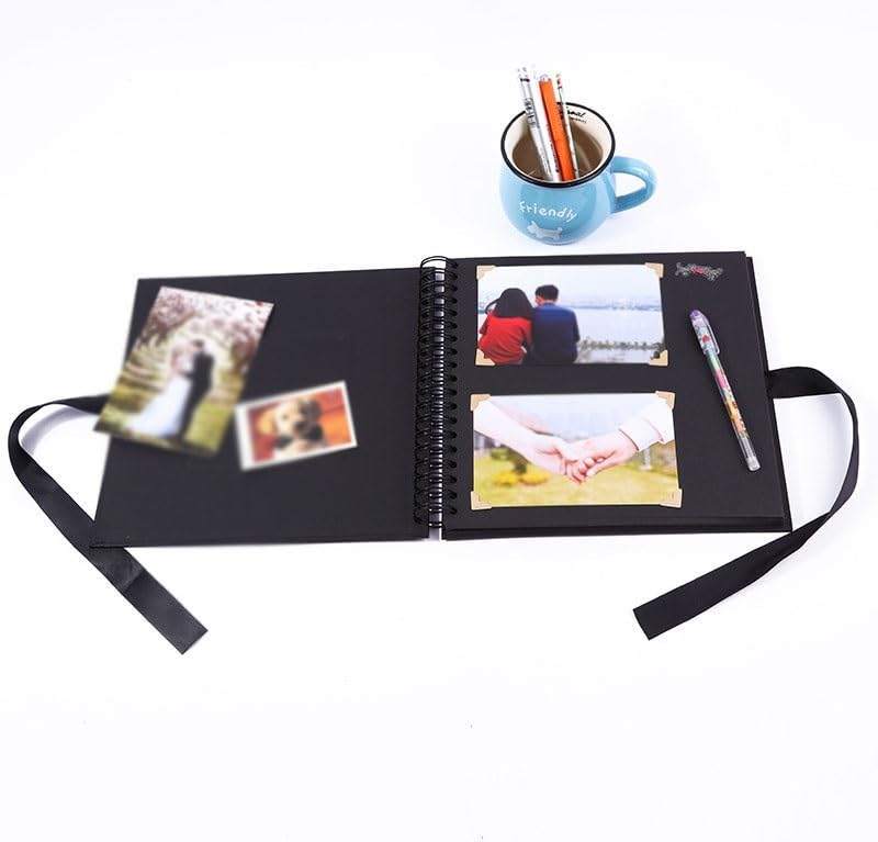 Travel Growth Commemorative Book ﻿ Cardboard DIY Albums Window Scrapbooks Airplane Box Packaging Applicable to photos, receipts, star cards, etc(black-JoJo's Bizarre Adventure1)