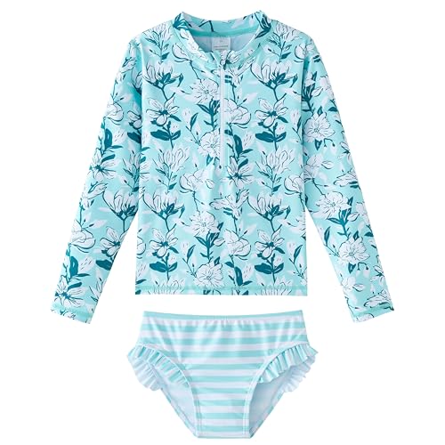Image of Toddler Girls Swimsuit Rash Guard Sets 2-Piece Bathing Suits UPF 50+ Summer Kids Swimwear 2-7T