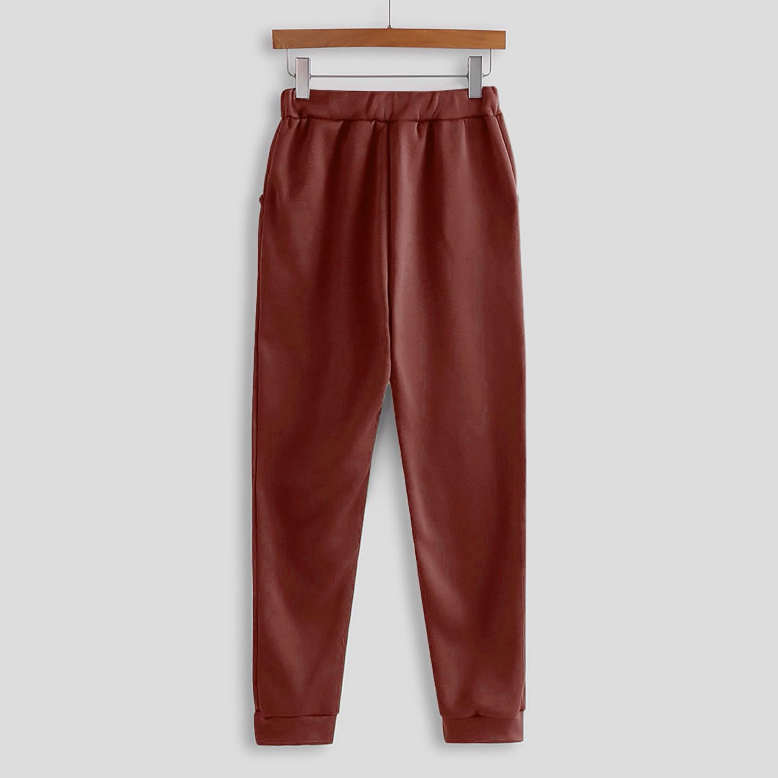 Tenue de loisirs pour femme - Ensemble pyjama côtelé - 2 pièces | Sweat à capuche à manches longues et longue taille élastique, pantalon de loisirs, pyjama avec cordon de serrage et poches