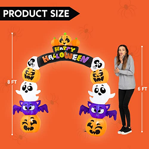 Joiedomi 8 FT Cute Halloween Inflatables Pumpkin Archway Outdoor Decoration JOI-LZ-30612 の商品画像 4