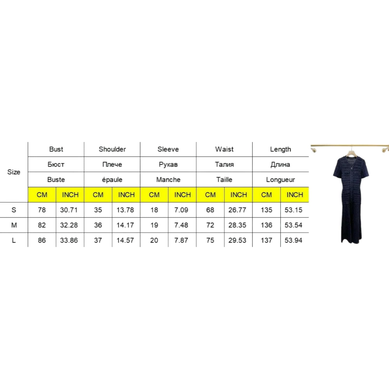Vestito Abito Maxi con Paillettes da Donna 2026, Longuette Lavorato A Maglia Maniche Corte Scollo Rotondo in Vita Stretto Festa Monopetto Scavato-Blu Marino-s