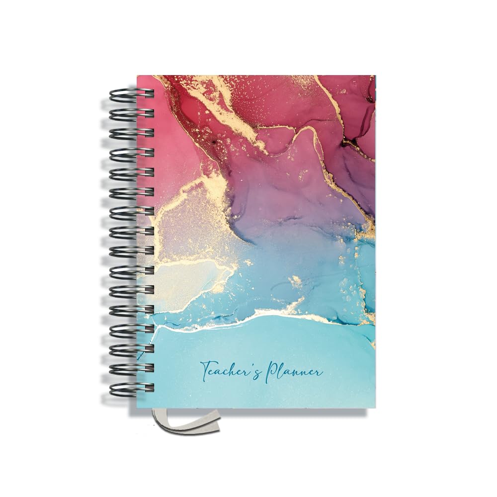 Teacher Planner 2026-2027 A5 size by Pirongs | Dated 6 Lesson Planner for Teachers | Page a day | Dated - Rose Tide