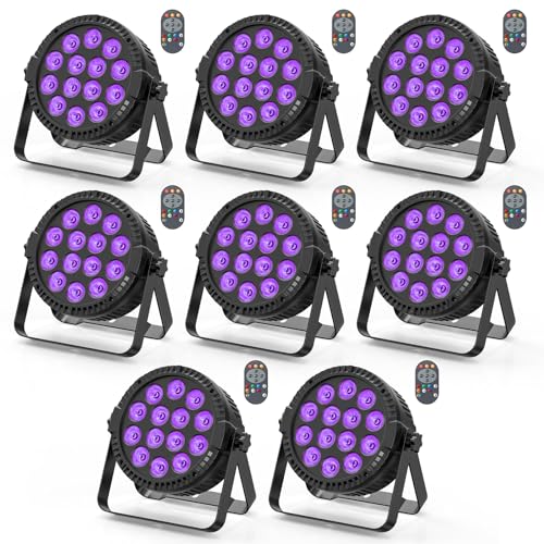 Foco Fiesta 2stk 140W RGBW 14 LED PAR Wash DMX Bühnenlicht Show Disco Party Scheinwerfer EU Nikkor 18 140