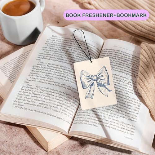 Image of Cute Coquette Blue Bow Beach Air Freshener for Car, Coastal Seashell Beachy Air Freshener Hanging 3 Pcs for Cars Closet Drawer or Books, Blue Girly Preppy Beach Car Mirror Decor for Women