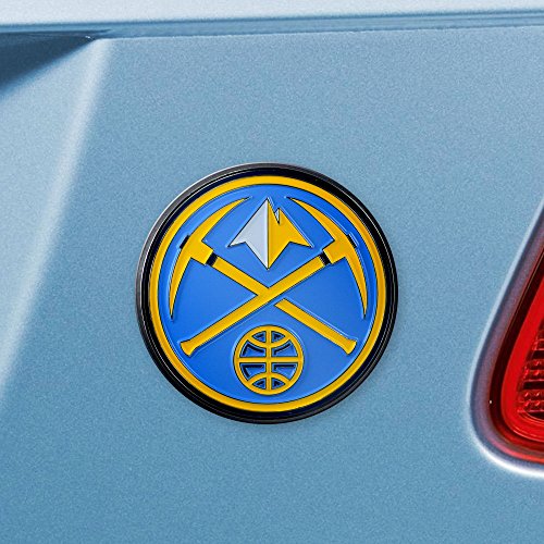 FANMATS 22211 Denver Nuggets 3D Color Metal Emblem, Diecut Team