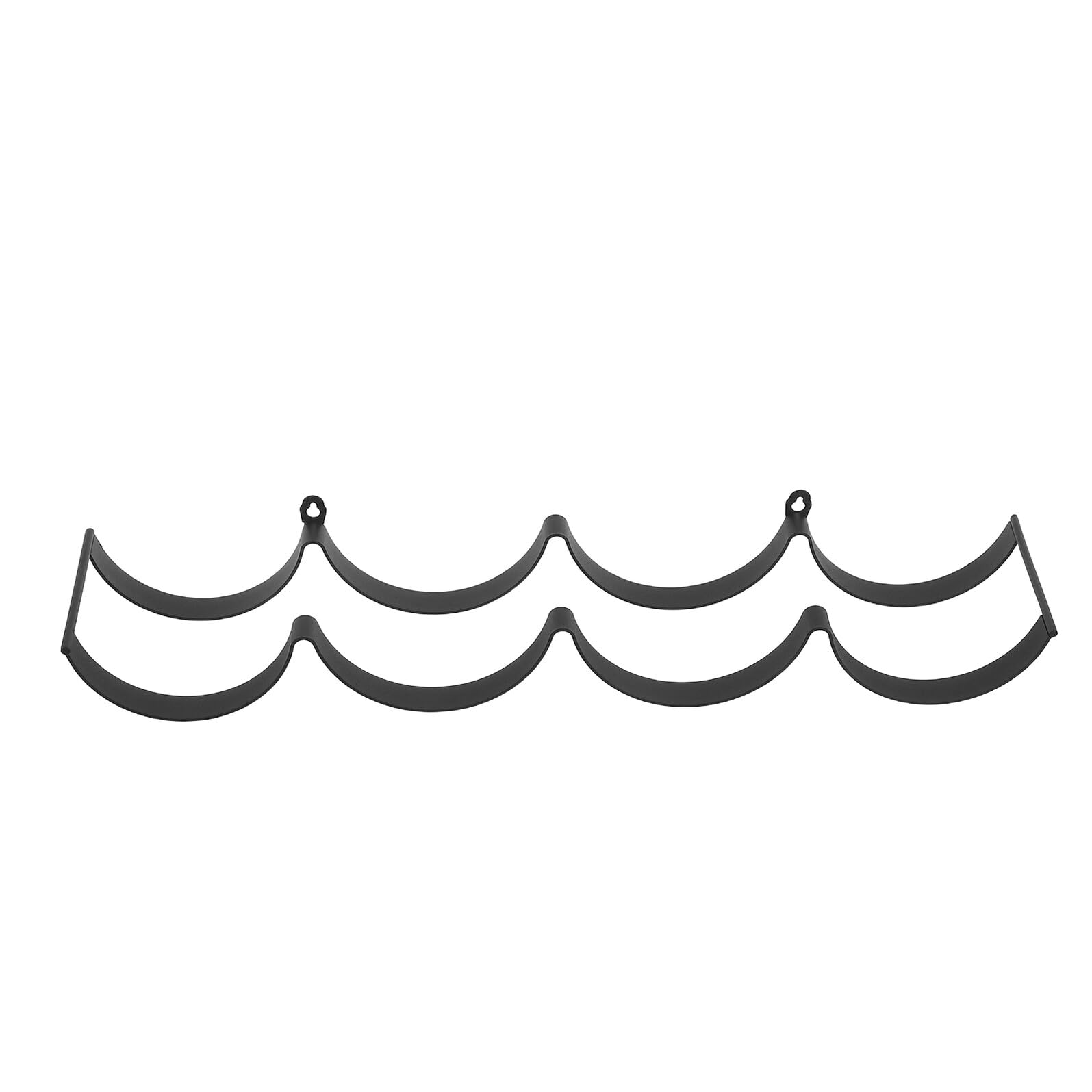 Portarrollos de Papel Higiénico Negro de Pared de Hierro Forjado para 4 Rollos Diseño de Nubes Onduladas Estante Metálico Decorativo para Baño Cocina y Oficina Organizador de