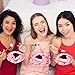 Gerrii 200 Pcs Happy Galentines Day Party Supplies Disposable Dinnerware Set Includes 30 Square 30 Round Themed Plates 140 Napkins for Dinner Party Decoration (Pink, Galentines)