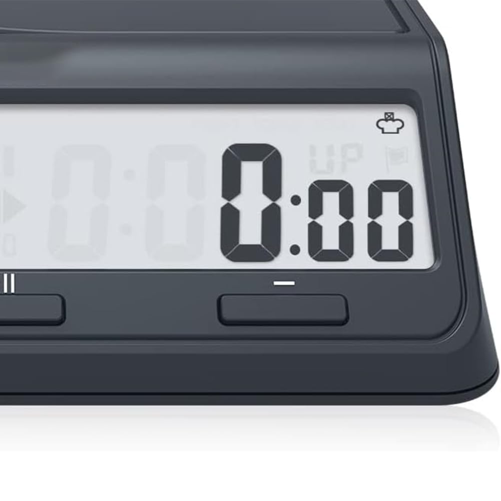 Reloj de Ajedrez Digital con Temporizador para Juegos de Mesa y Ajedrez, con Cuenta Atrás y Retardo, y Alarma.