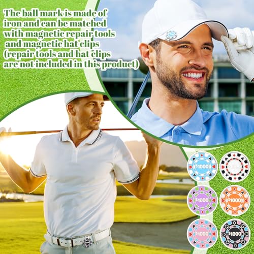 WinnerWhy 12 peças marcadores de bola de golfe fichas de pôquer marcador de golfe presente acessório