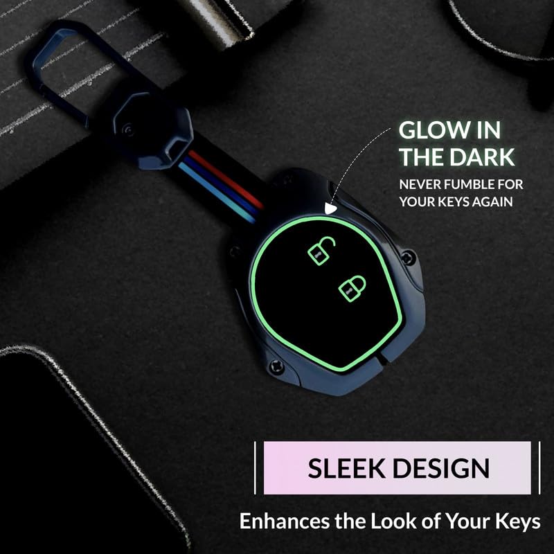 Image of NEODRIFT 'KeyShield' Car Key Cover for Maruti Suzuki S-Cross (Shape 1, 02 Buttons) (Durable, Stylish, and 360 Protection)