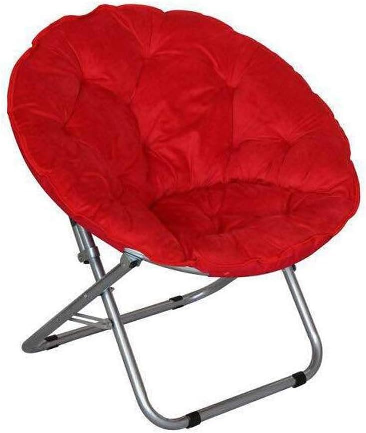 Sedia da Luna Portatile Sedia da Campeggio Sedia da Trekking Pieghevole Sedia reclinabile Mobili per la casa Sedia da Pesca (Colore: Rosso)