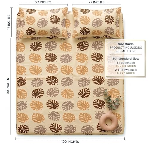 Image of HOMEKART 210 TC Premium Cotton Double Bed Bedsheet with 2 Pillow Covers | Double Bed Sheet Set | Soft, Breathable, Skin Friendly, Wrinkle Resistant & Fade Resistant |228 x 254 cm | Bedding for Home