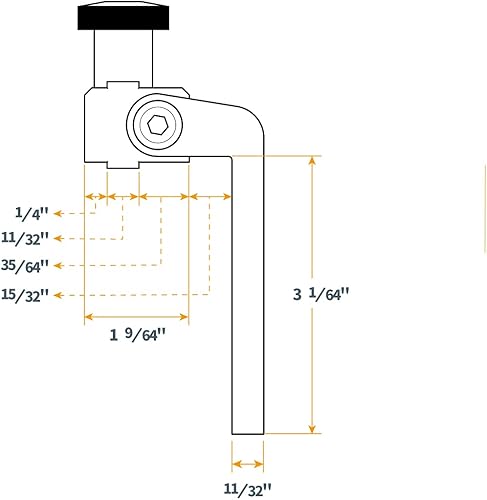 Miniatura 6 de POWERTEC 71367-P2 - Tope abatible para valla de 3 pulgadas para carpintería, 2 unidades, paquete de 1