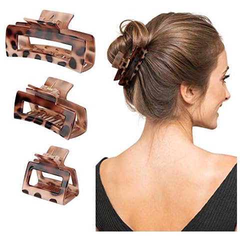 Shinowa Leopard Print Hair Claw Clips Cover