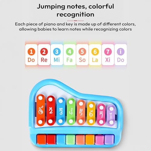 Image of StarAndDaisy 8 Key Xylophone Musical Toy for Kids Boys & Girls with Piano Keys & Sticks Baby Musical Toys for Toddlers & Infants | Educational Learning Toy | Music Instrument for Kids 1-5 Years