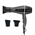Ikonic Pro 2100+ Hair Dryer 2000W, Black, 3 heat and 2 speed settings, Cool Shot, Low Noise Function Interchangeable Noz