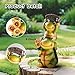 WOGOON Garden Turtle Outdoor Statues, Solar Garden Statue Two Sweet Frog Face Turtles Decor with 3 LED Lights, for Patio Lawn Porch Yard,Gifts for Birthday, Easter, Housewarming