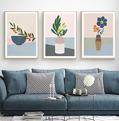 Art mural photos toile abstraite 3 pièces 50x75 cm sans cadre pour salon